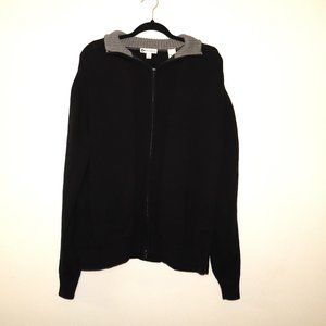 Wilke-Rodriguez men's black zip up sweater, size XXL